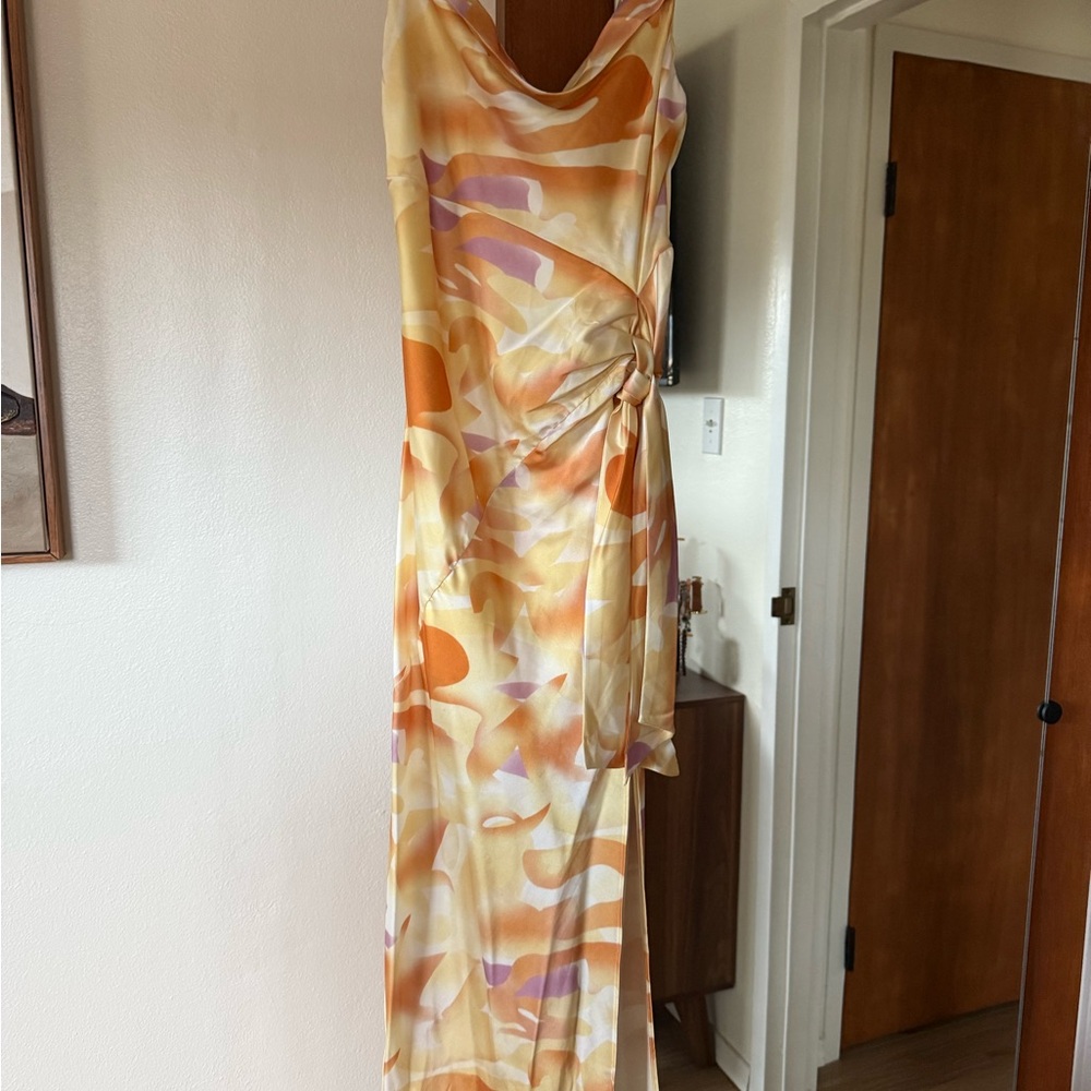 Hello Molly Asymmetrical Dress in Orange and Yellow